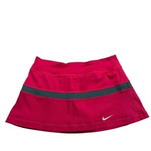 Nike Women's Fuchsia and Black Tennis Mini Skirt Size Medium Dri-fit Golf Sport